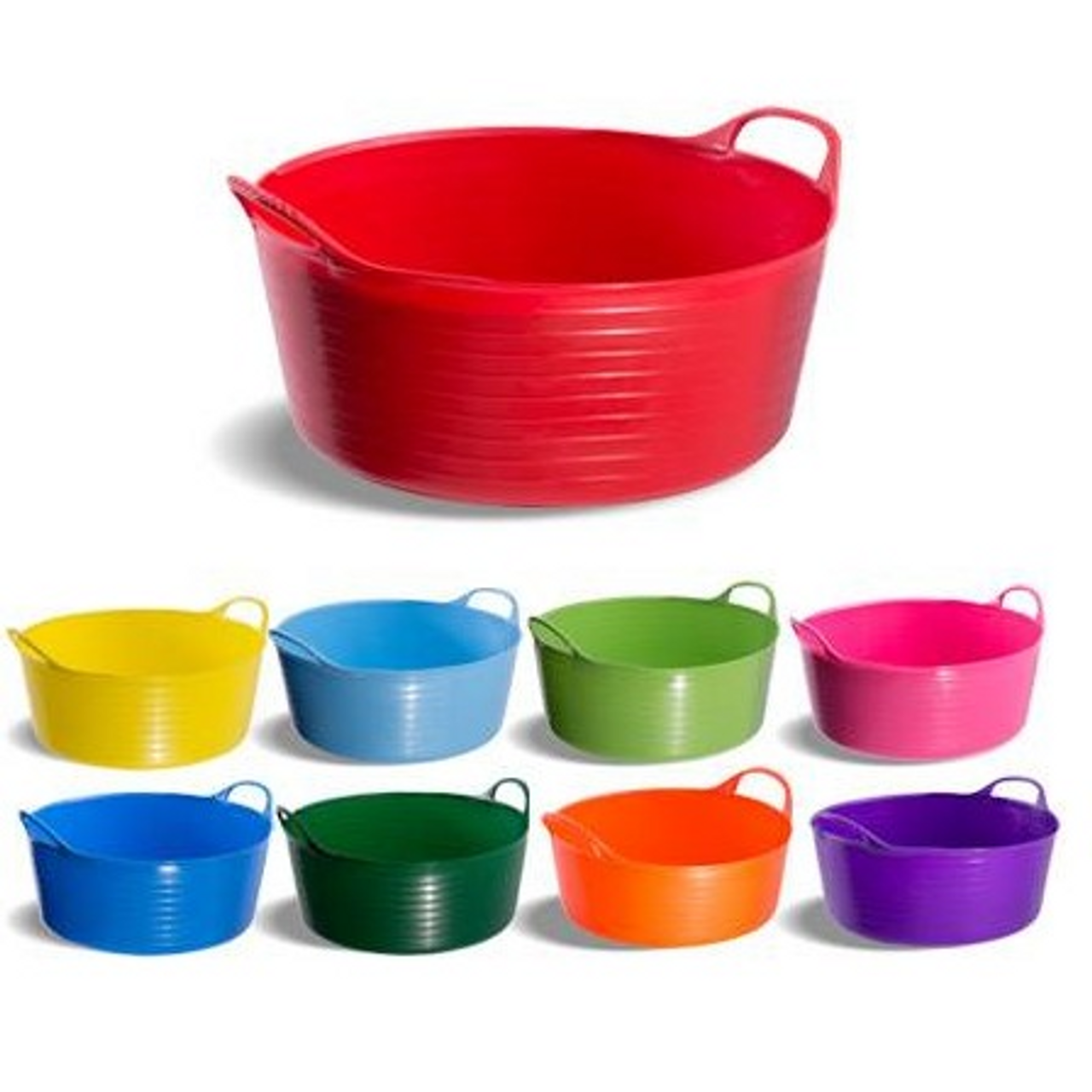 d5a82d77-fcc3-43bb-a48b-1c8b1857d611__70128 Red Gorilla Shallow Feed Bucket - Various Sizes - Image 1