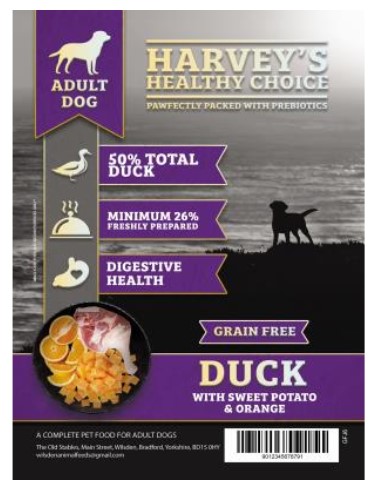 Harvey's Healthy Choice Grain Free Adult Duck Harvey's Healthy Choice - Grain Free Adult Duck - Various Sizes - Image 1