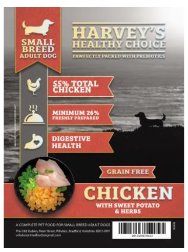 Harvey's Healthy Choice Grain Free Small Breed Chicken Harvey's Healthy Choice Small Breed Chicken - Various Sizes - Image 1