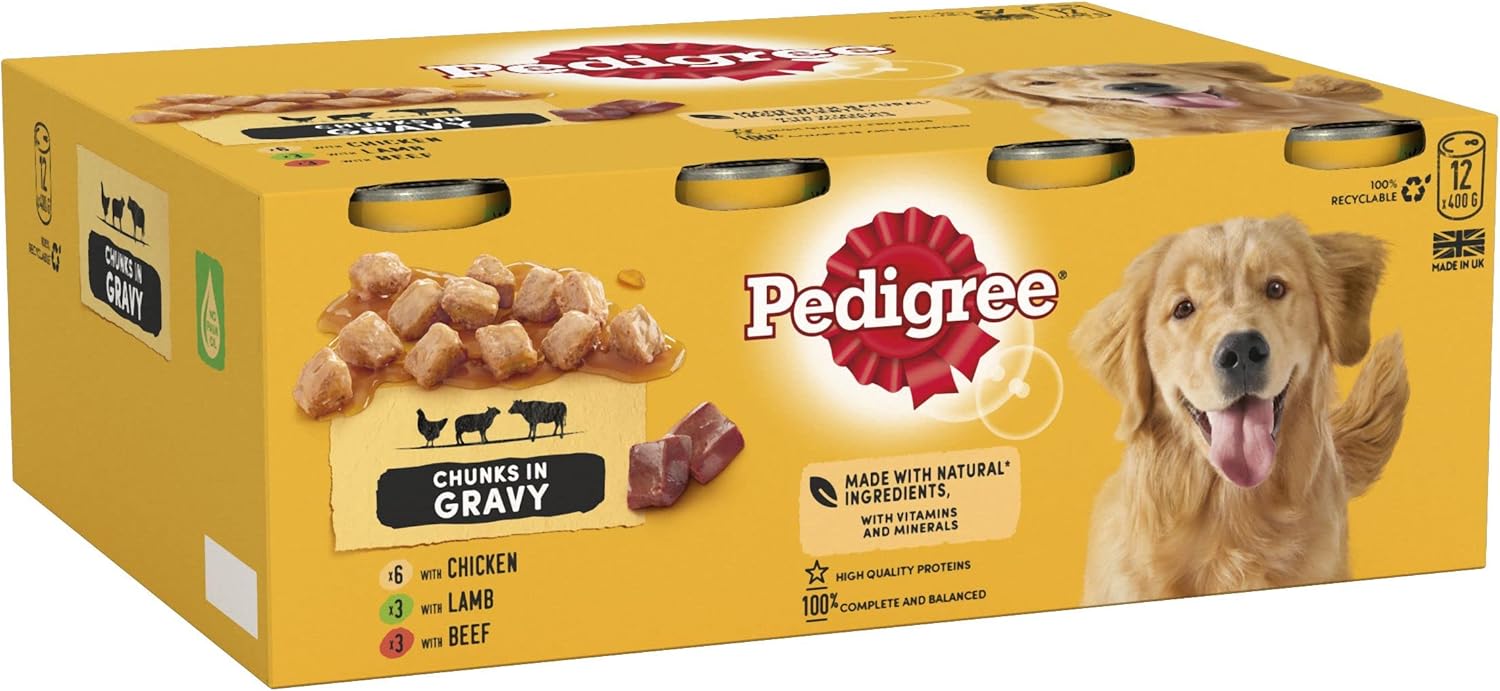 Pedigree Tins Gravy 12 Pack Pedigree Tins - 12 Pack - Various Flavours - Image 1