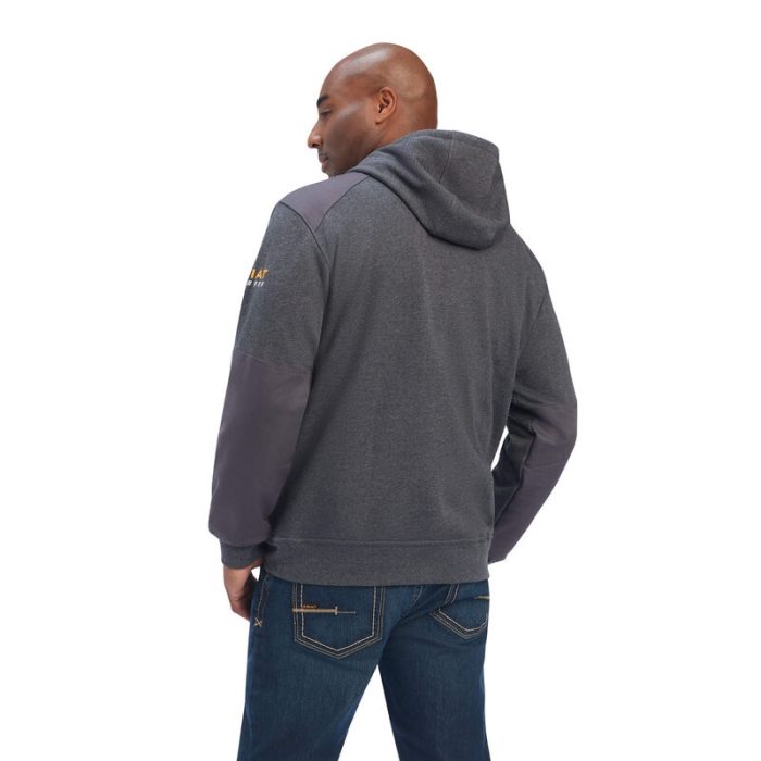 Ariat Rebar Workman DuraCanvas Hoodie - Grey - Image 2