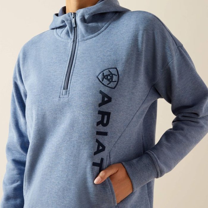 Ariat Women's Rabere 2.0 Hoodie - China Blue Heather - Image 4