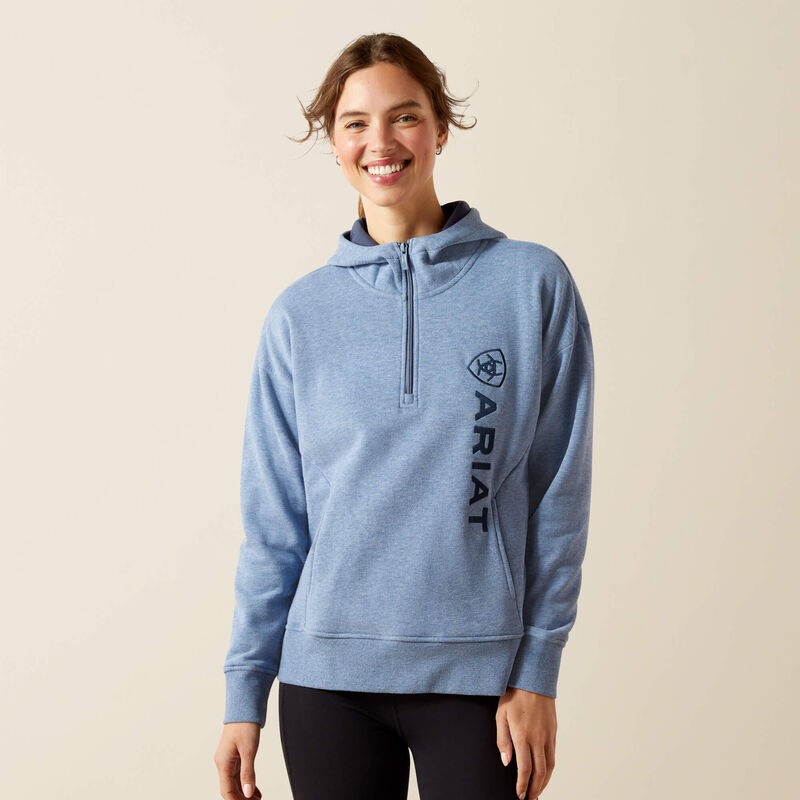 Ariat Women's Rabere 2.0 Hoodie China Blue Heather Ariat Women's Rabere 2.0 Hoodie - China Blue Heather - Image 1