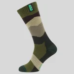 Ridgeline Merino Wool Mid Length Socks - Olive Stripes