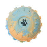 Rubber Treat Ball Blue & Orange