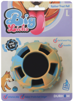 Rubber Treat Ball Blue & Orange - Image 2