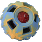 Rubber Treat Ball Blue & Orange - Image 3