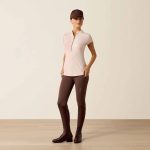 Ariat Breathe 1/2 Zip Short Sleeved Base Layer - Sepia Rose - Image 5