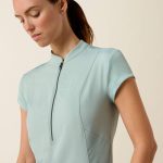 Ariat Breathe 1/2 Zip Short Sleeved Base Layer - Blue Surf - Image 2
