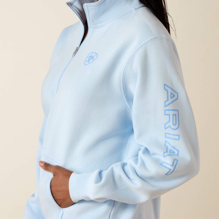 Ariat Foundation 1/2 Zip Pullover Nantucket Breeze - Image 3