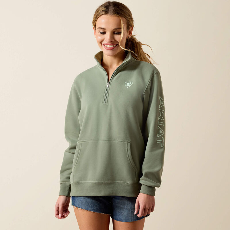 sea spray Ariat Foundation 1/2 Zip Pullover Sea Spray - Image 1