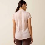 Ariat Breathe 1/2 Zip Short Sleeved Base Layer - Sepia Rose - Image 2