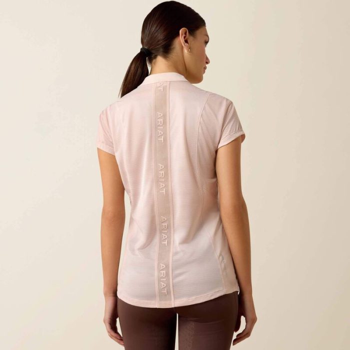 Ariat Breathe 1/2 Zip Short Sleeved Base Layer - Sepia Rose - Image 2