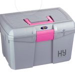 HY Equestrian ProGroom Tack Box - Silver/Raspberry