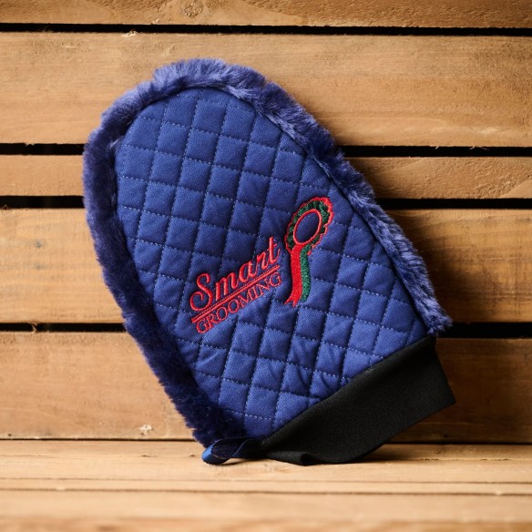 Smart Grooming Quilted Grooming Mitt - Navy Smart Grooming Quilted Grooming Mitt - Navy - Image 1