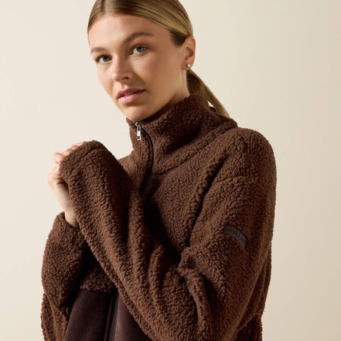 Ariat Laviolette Full Zip Sweatshirt - Chocolate Plum - Image 4