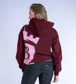 Blackfort Grace Hoodie - Burgundy & Pink - Image 4
