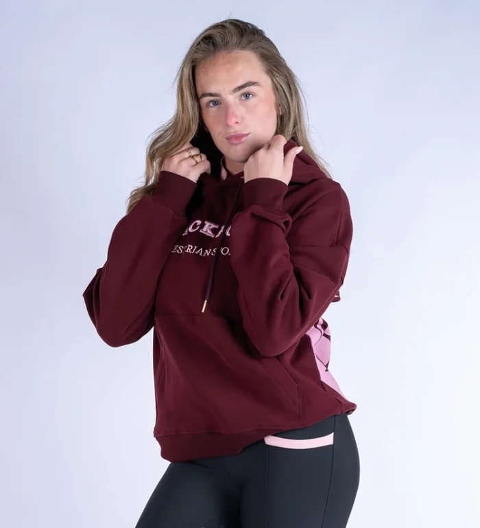 Blackfort Grace Hoodie - Burgundy & Pink - Image 5
