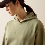 Ariat Woman's Martine Hood Sweatshirt - Olive Green - Image 4