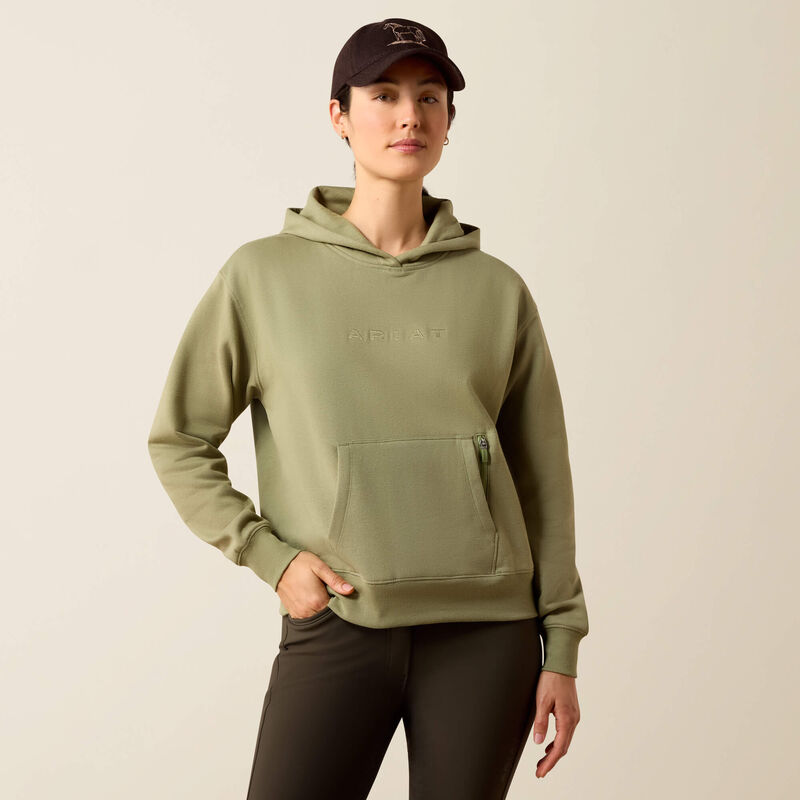 Martine Hood Sweatshirt Ariat Woman's Martine Hood Sweatshirt - Olive Green - Image 1