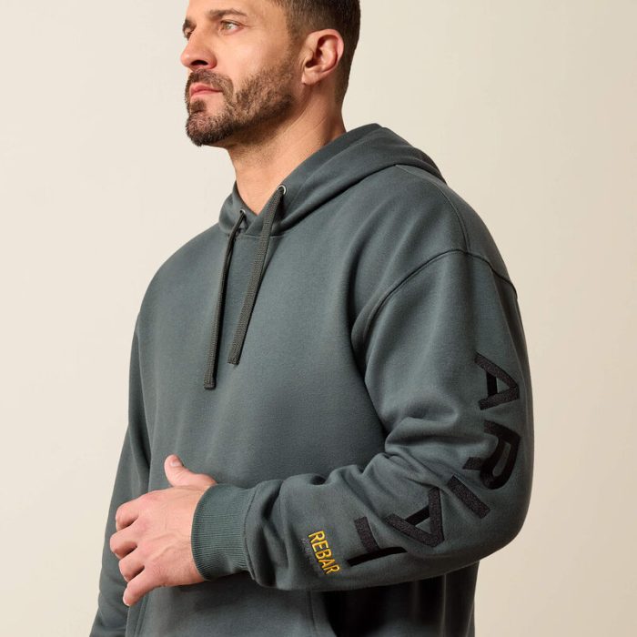 Ariat Mens Rebar Workman Graphic Hoodie - Image 4